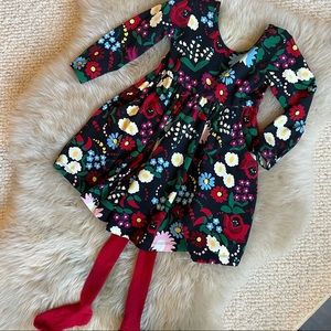 Like New Hanna Andersson Holiday Dress and Tights